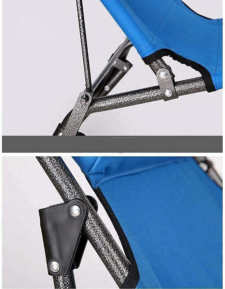 Cpixen Relax Recliner Comfort Folding Chair with Headrest Portable Camping Flat Recliner Lawn Chairs Nap Chairs - Image 5