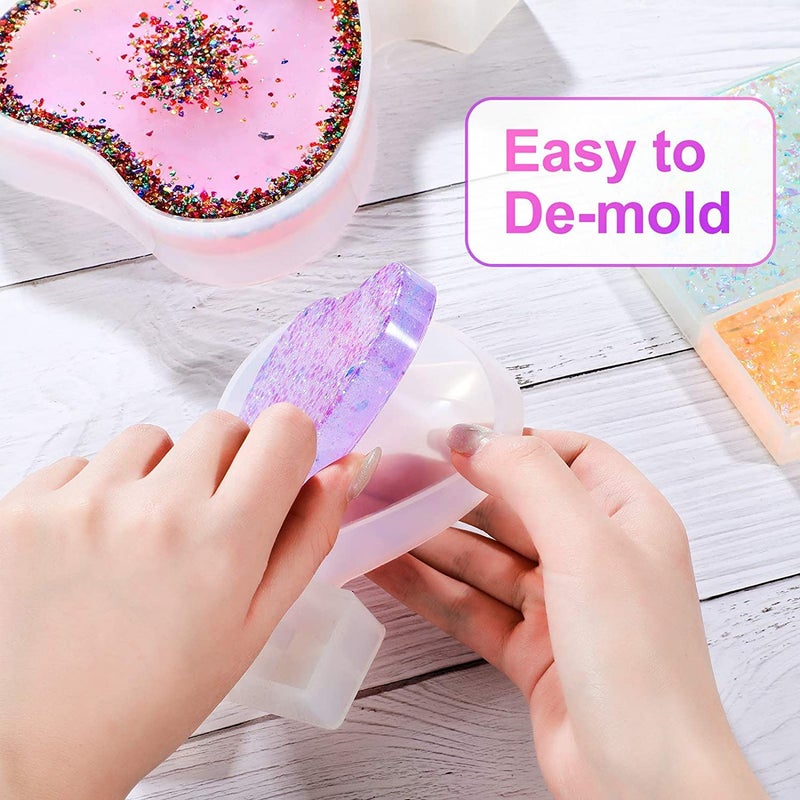 SNOOGG Resin Molds Heart Shape Silicone Photo Frame Mold 2 Type – Two Moulds for Making Souvenir Handmade Crafts Home Decoration Child Souvenir, Home Decoration - Image 4