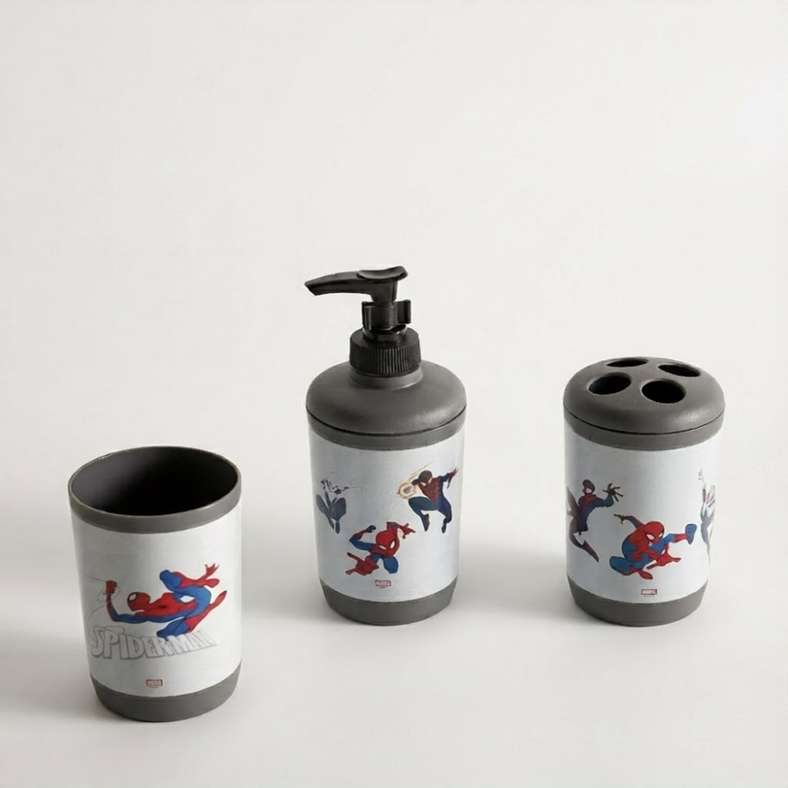 Pan Home Disney Spiderman 3pcs Bath Accessory Set -Multi - 166TRC9901176 - Image 5