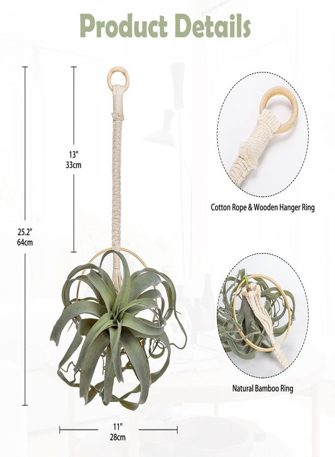 GnFlus Artificial Air Plants 11 Inch Fake Hanging Plant Real Touch Lifelike Fake Succulents Plants for Home Garden Office Indoor Outdoor Decor - Image 5