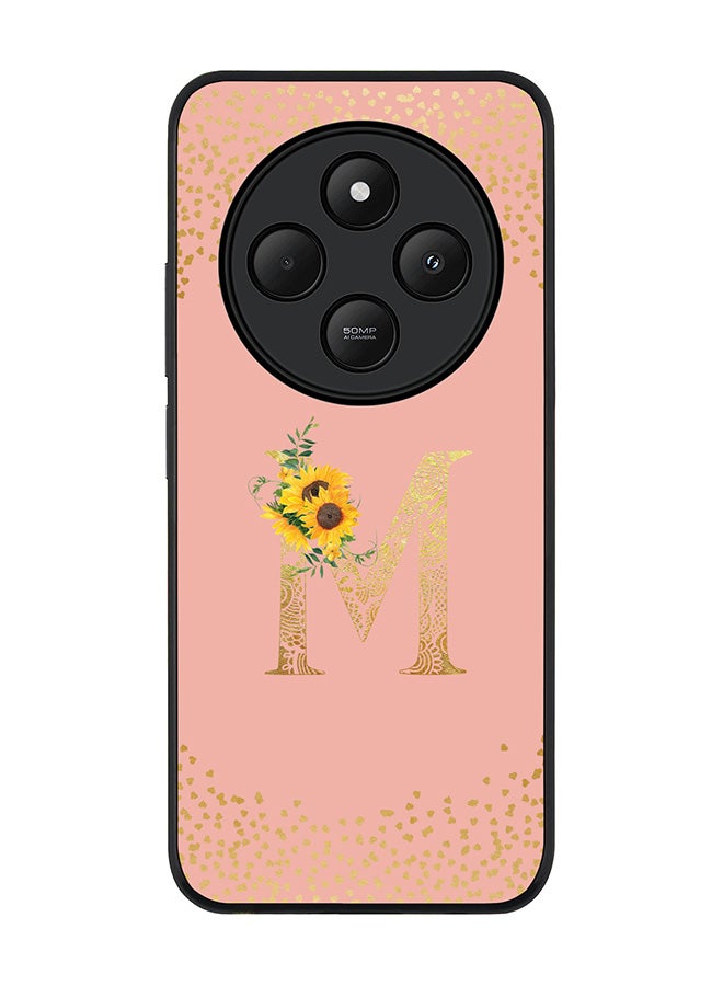 Stylizedd For Xiaomi Poco C75 Case,Slim fit Camera Protection, Shockproof Thin Phone cover - Custom Floral Monogram - M (Rose Pink ) - Image 1
