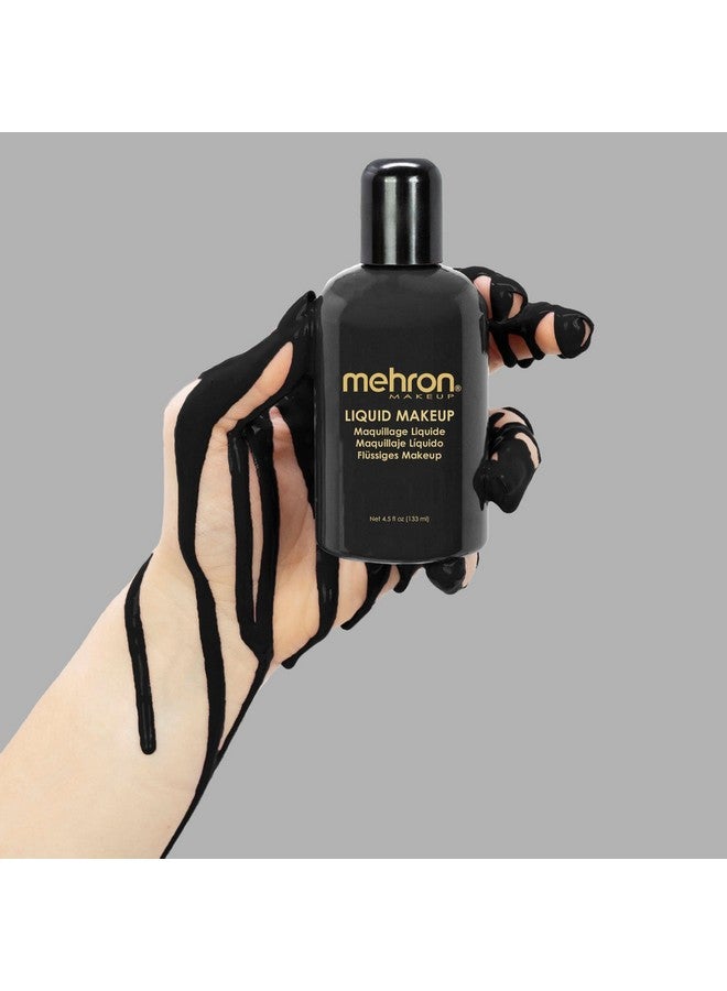 mehron Makeup Liquid Makeup ; Face Paint And Body Paint 4.5 Oz (133 Ml) (Black) - Image 4