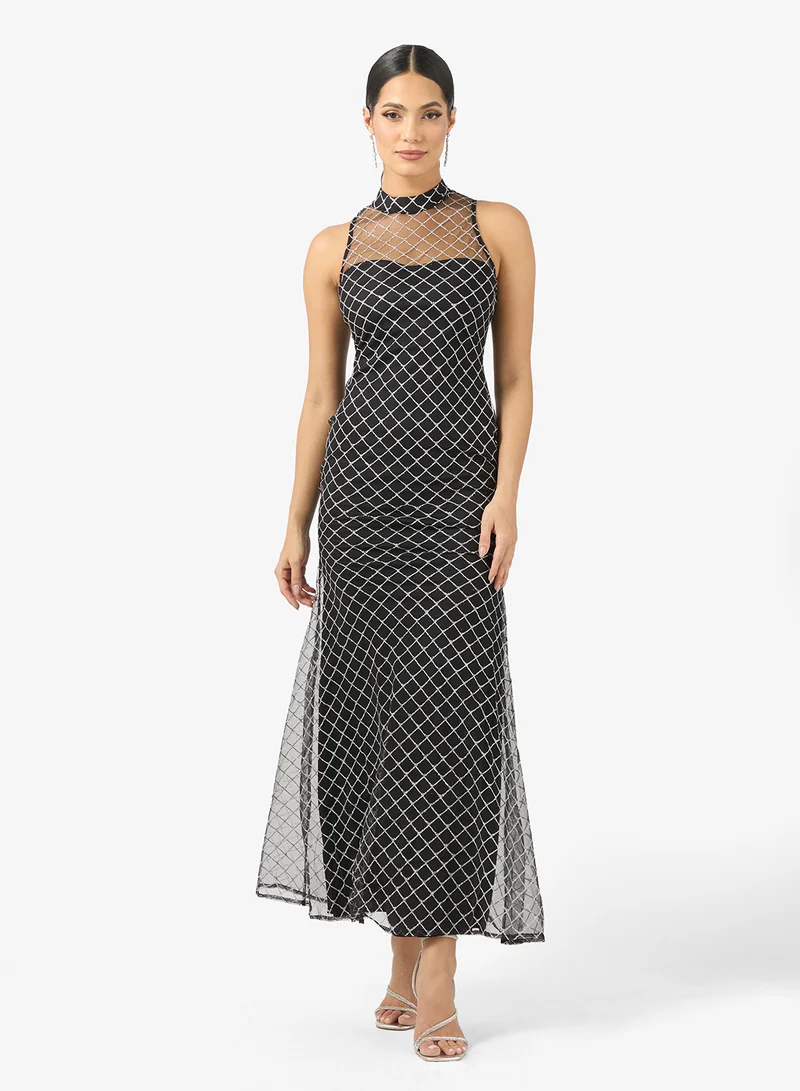 ELLA Puff Sleeve Shimer Dress