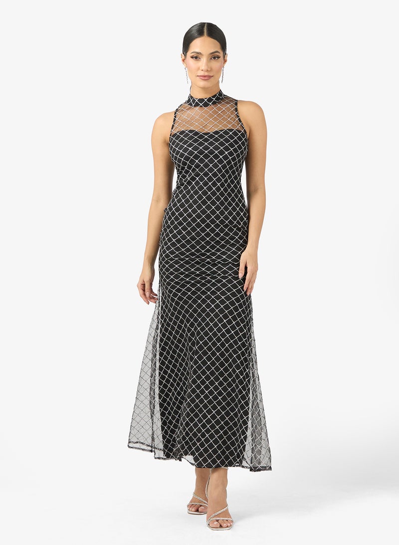 ايلا فستان لامع بأكمام منفوشة - Image 1