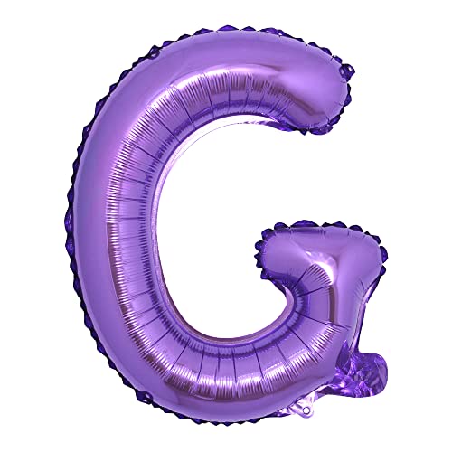 RUIANSI 16 inch Purple Alphabet Letter and Number Balloons Set Package Aluminum Hanging Foil Film Banner Mylar Balloon for Birthday Party Decoration Custom Word AZ 09 16 Inch Purple G - Image 1