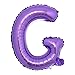 RUIANSI 16 inch Purple Alphabet Letter and Number Balloons Set Package Aluminum Hanging Foil Film Banner Mylar Balloon for Birthday Party Decoration Custom Word AZ 09 16 Inch Purple G - Image 3