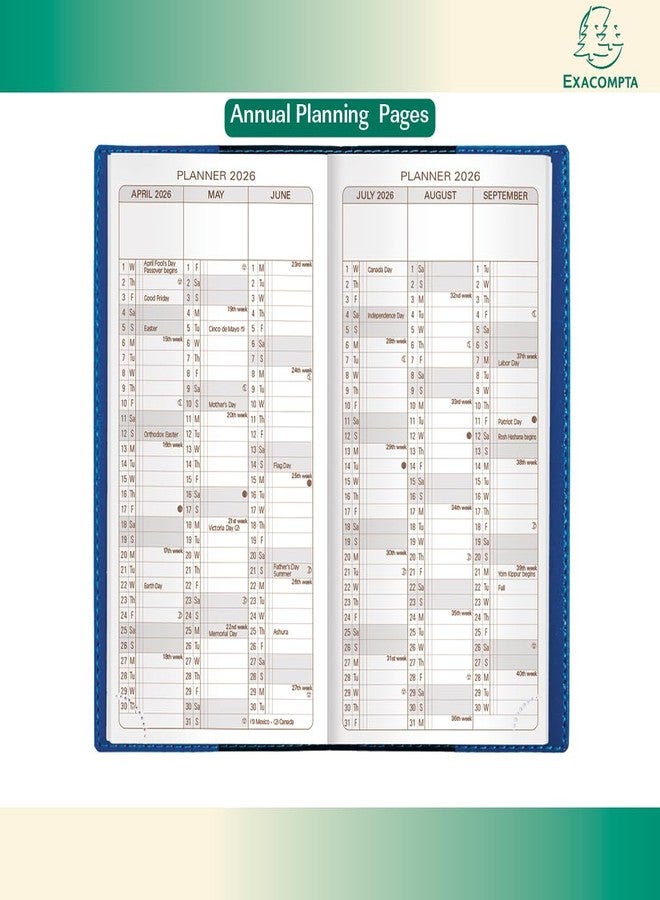 Exacompta 2026 Refill For "Space 17" Calendar Year Weekly/Monthly Planner Organizer - 12 Months (Jan. to Dec.) - 3 1/2" x 6 3/4"- Appointment Journal for Business, School, and Life - Image 3