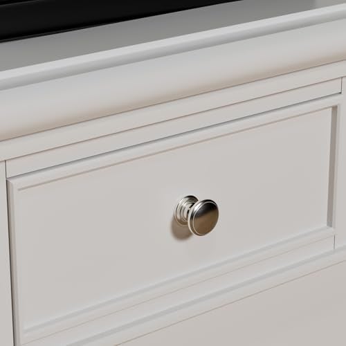 homdiy 10 Pack Brushed Nickel Cabinet Knobs Sliver Round Drawer Knob for Kitchen Cabinets Dresser Drawers Pulls Zinc Hardware Handle - Image 3