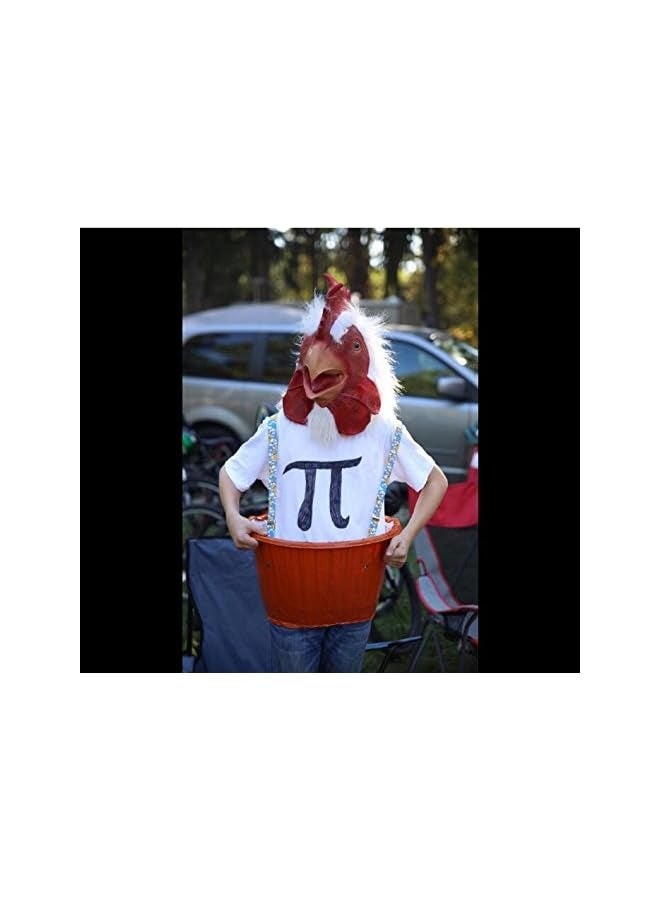 Rooster Latex Animal Head Mask For Costume (Red) - Image 2