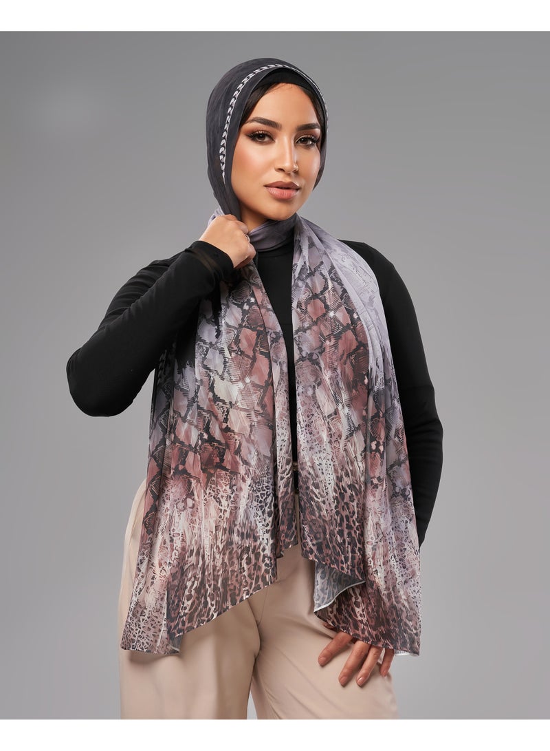 Lavezzi Printed Soft Chiffon Crepe Hijab Scarf for Women – Lightweight Long Muslim Headscarf (7) - Image 4