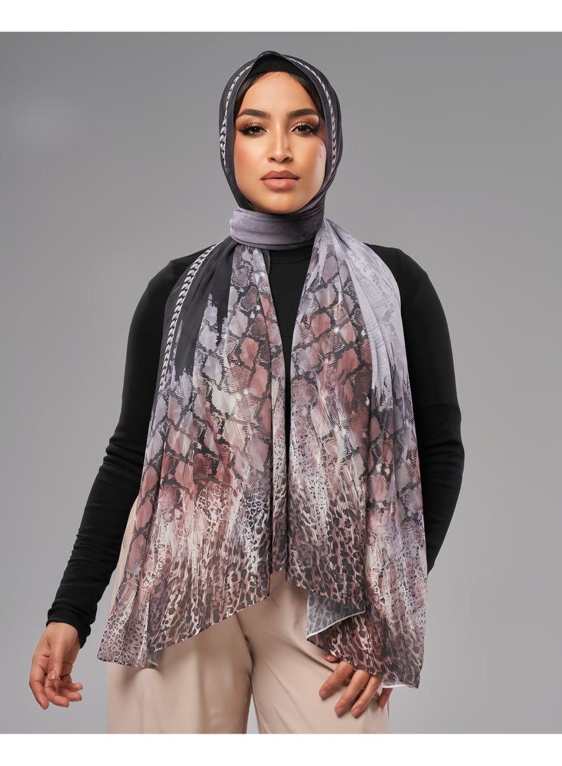 Lavezzi Printed Soft Chiffon Crepe Hijab Scarf for Women – Lightweight Long Muslim Headscarf (7) - Image 3