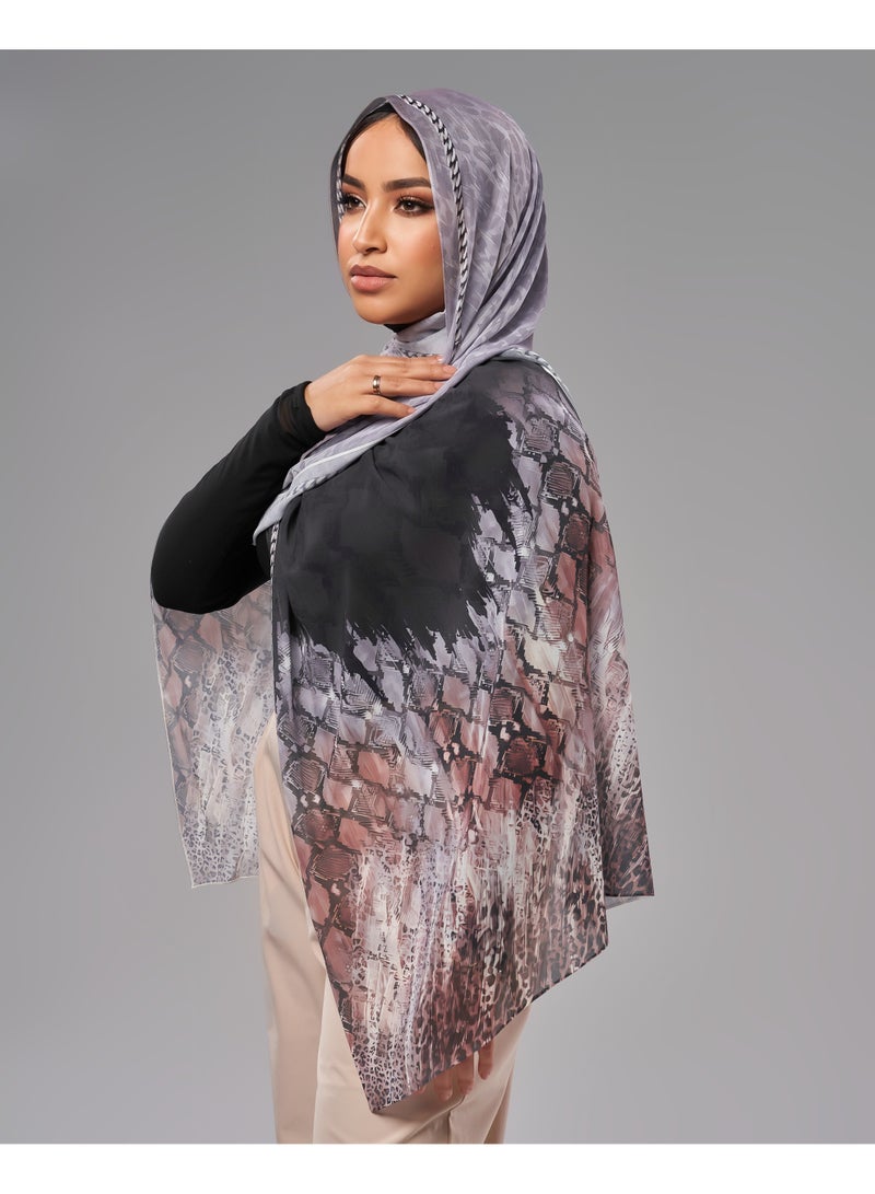 Lavezzi Printed Soft Chiffon Crepe Hijab Scarf for Women – Lightweight Long Muslim Headscarf (7) - Image 2
