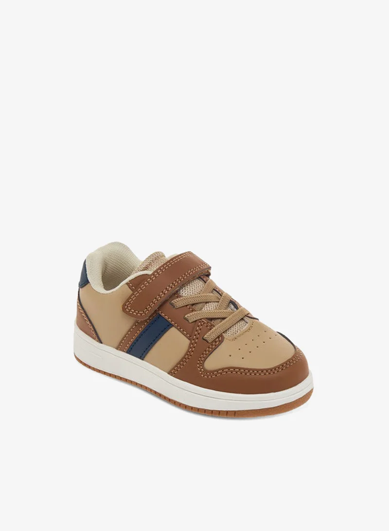 LBL by Shoexpress Boys Colourblock Sneakers with Hook and Loop Closure