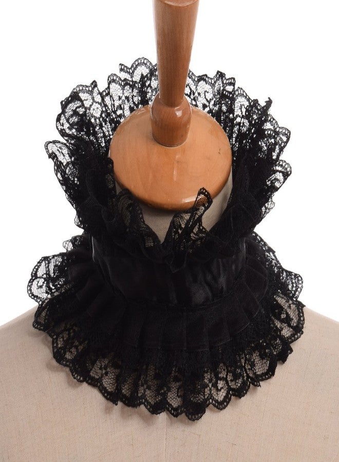 GRACEART Ruffled Detachable Collar Elizabethan Victorian Neck Ruff - Image 2