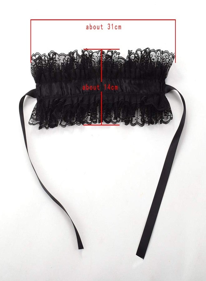 GRACEART Ruffled Detachable Collar Elizabethan Victorian Neck Ruff - Image 4