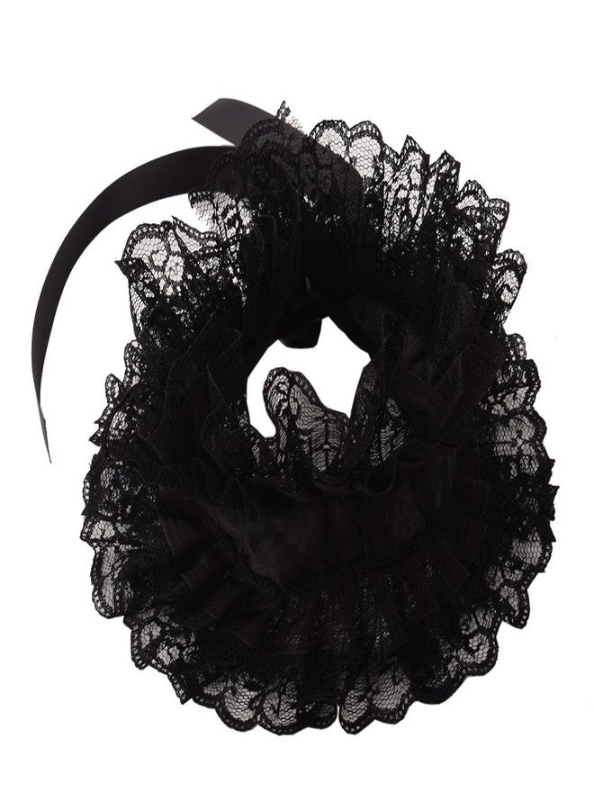GRACEART Ruffled Detachable Collar Elizabethan Victorian Neck Ruff - Image 1