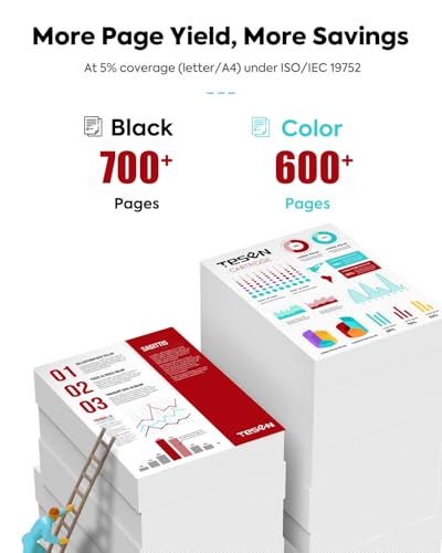 TESEN PG-240XL CL-241XL Ink Cartridge Remanufactured Replacement for Canon 240XL 241XL 240 241 PG-240 CL-241 XL for MG3600 MG3620 MG3520 TS5120 MG2120 MG3220 MX372 Printer Ink Cartridge (1 Black,1 Color) - Image 3
