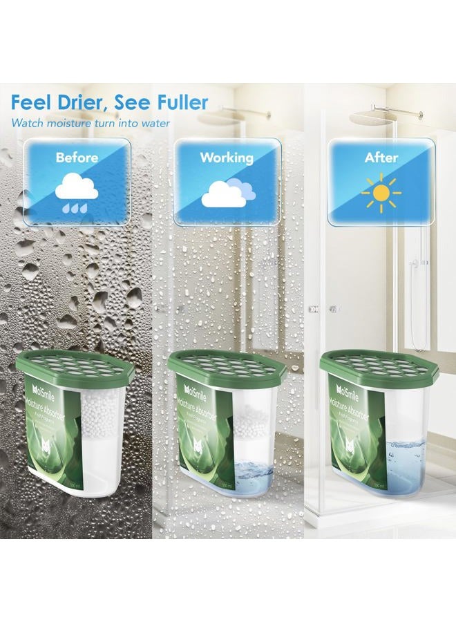 Moismile Moismlie Moisture Absorbers 3 Pack, Fresh Fragrance Closet Dehumidifier for Bathroom, Car ＆ Basement, 10.5 oz. Refillable Humidity Absorber Boxes - Image 2