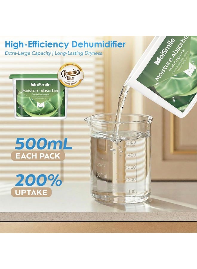 Moismile Moismlie Moisture Absorbers 3 Pack, Fresh Fragrance Closet Dehumidifier for Bathroom, Car ＆ Basement, 10.5 oz. Refillable Humidity Absorber Boxes - Image 4