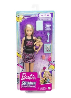 Mattel BARBIE Barbie Skipper Babysitters Inc. Doll & Accessories Set with 9-in / 22.86-cm Blonde Doll  - Image 1