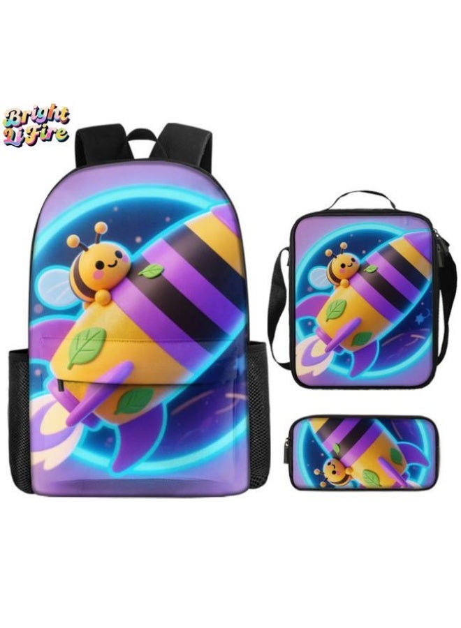 Bright Li Fire Fun cartoon styling, bag three-piece surprise online (students, children, friends' outings, mountain climbing, etc. are available) - 110 - Image 1