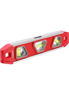 WORKPRO WORKPRO Magnetic Spirit Level 23 cm, Mini Spirit Level Magnetic Torpedo Level with 3 Vials 45°/90°/180°, Impact-Resistant Block Level, Aluminium Frame, Strong Magnet, Readable Top for Builders  - Image 1