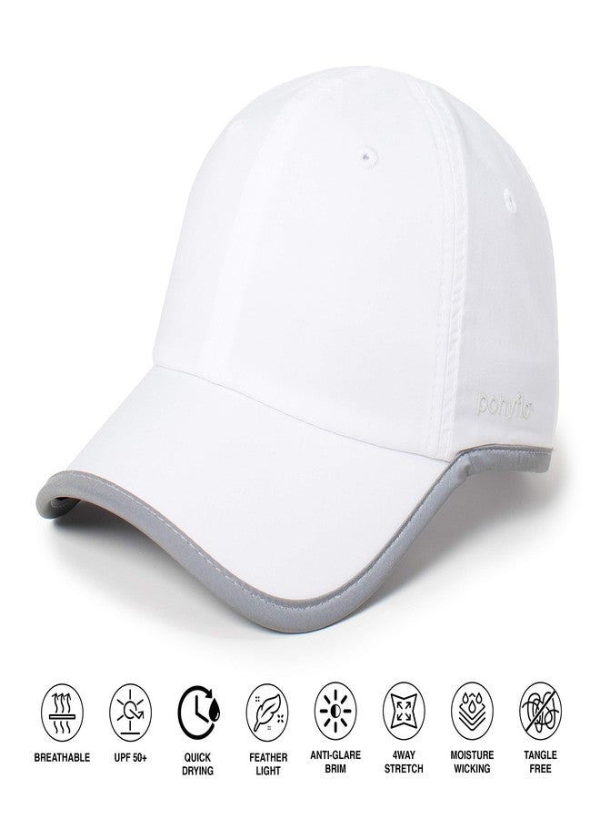 Ponyflo Performance Ponytail Running Hat - Ponytail Hats for Women - High Ponytail Hats for Women - Baseball Cap Women White - Image 2