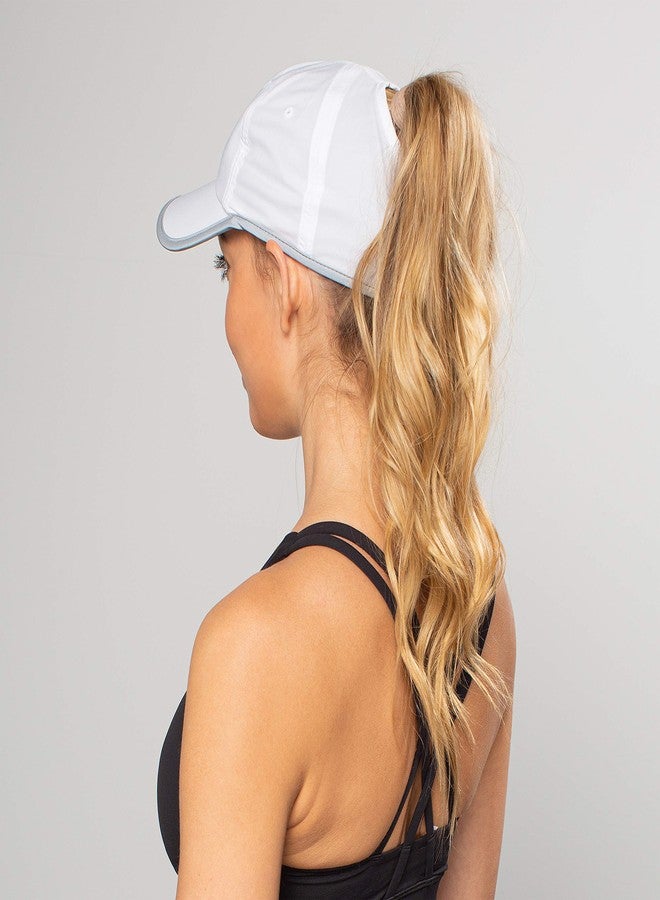 Ponyflo Performance Ponytail Running Hat - Ponytail Hats for Women - High Ponytail Hats for Women - Baseball Cap Women White - Image 4