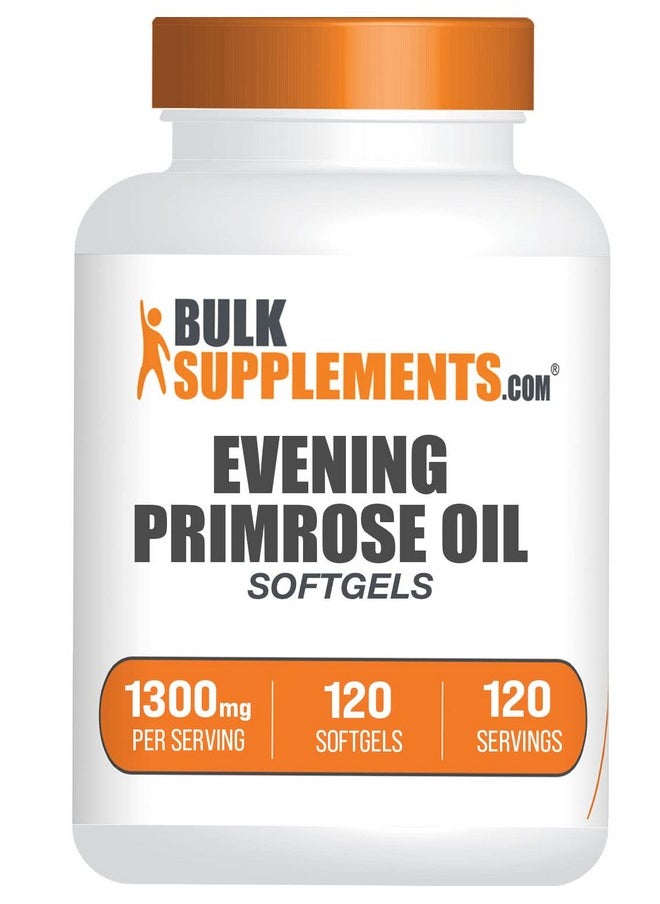BulkSupplements - Com Evening Primrose Oil 1300Mg Softgels Omega 6 Supplement Gamma Linoleic Acid Supplement 1 Evening Primrose Oil Softgels Per Serving Primrose Oil Capsules 120 Softgels - Image 1