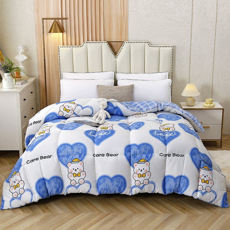 Quilt Soybean Quilt Winter Thick Quilt Thickened Warm Quilt Space Quilt Core Dormitory Single Student Bedding - Image 1