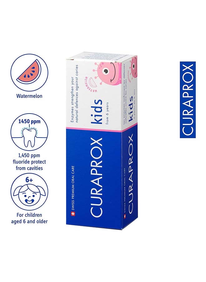 CURAPROX Children'S Toothpaste Cs Kids Watermelon 60Ml - Watermelon Toothpaste For Kids 6 + Years With 1,450 Ppm Fluoride  - Image 2