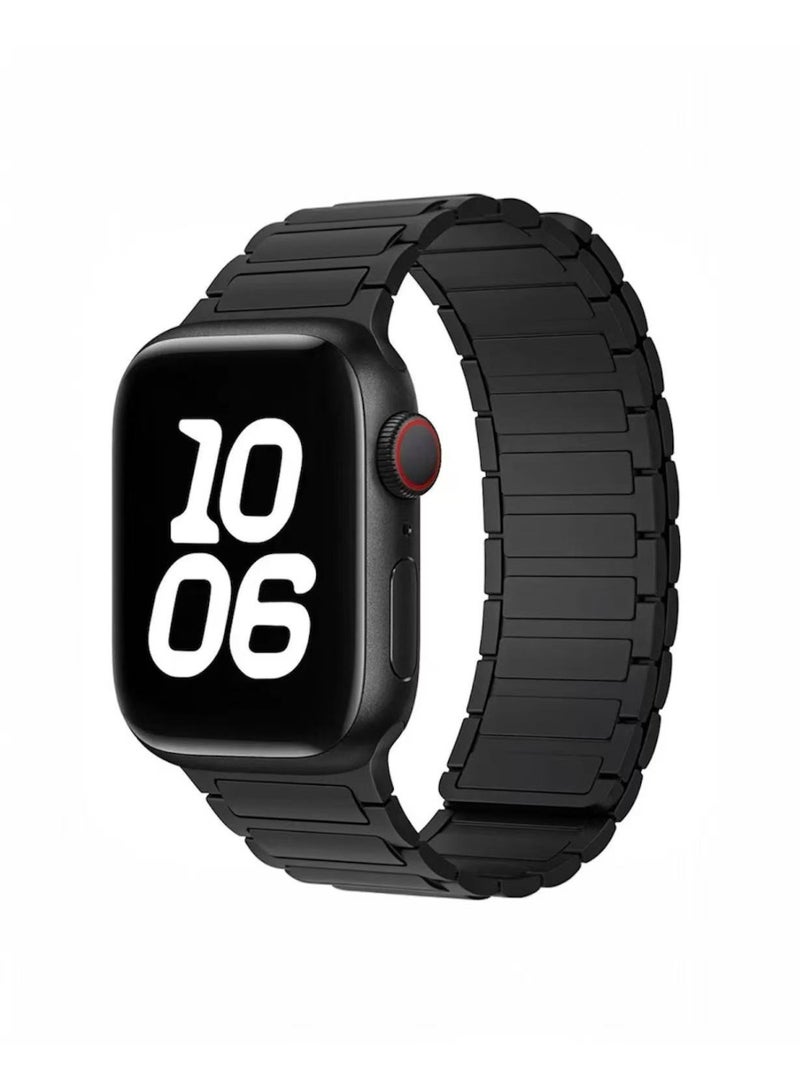 حزام سيليكون مغناطيسي متوافق مع Apple Watch مقاس 42/44/45/46/49 مم، حزام رياضي ناعم بديل بإغلاق مغناطيسي آمن لسلسلة 1–10 و SE و Ultra - Image 1