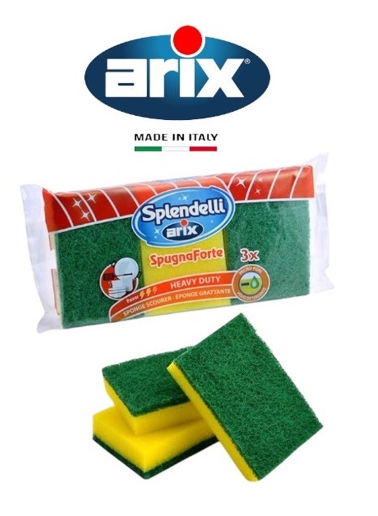 ARIX Synthetic Sponge Small 3PCS 127: Heavy-Duty Cleaning Made Easy