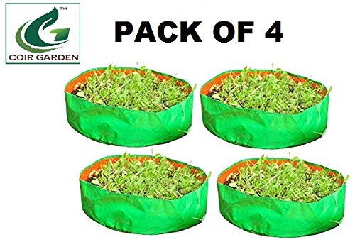 COIR GARDEN Terrace Gardening Hdpe Grow Bags for Vegetable Plants, Spinach (Keerai, Palak Plant Grow Bags) (18"X9" Inches) - [46Cms(L) X 22Cms(H)] - 18X9 Inches, Pack of 4 - Image 2