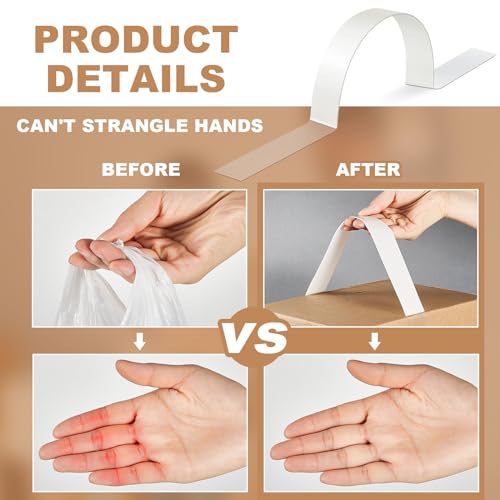 Frienda 25 Pcs 30 Pounds Carry Load Adhesive Carry Handle Plastic and Foam Self Adhesion Carrying Handle Strap Heavy Duty Package for Boxes and Bags Packing Grip Moving Lifting Carrying - Image 4