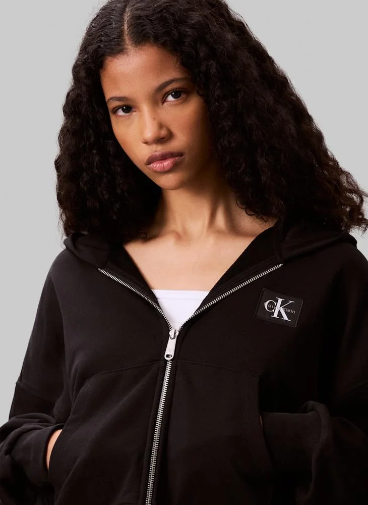 Calvin Klein Jeans Logo Zip Through Hoodie
