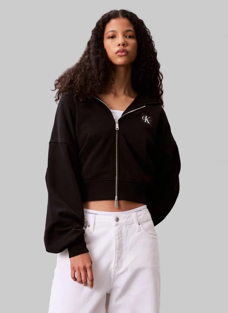 كالفن كلاين جينز Logo Zip Through Hoodie