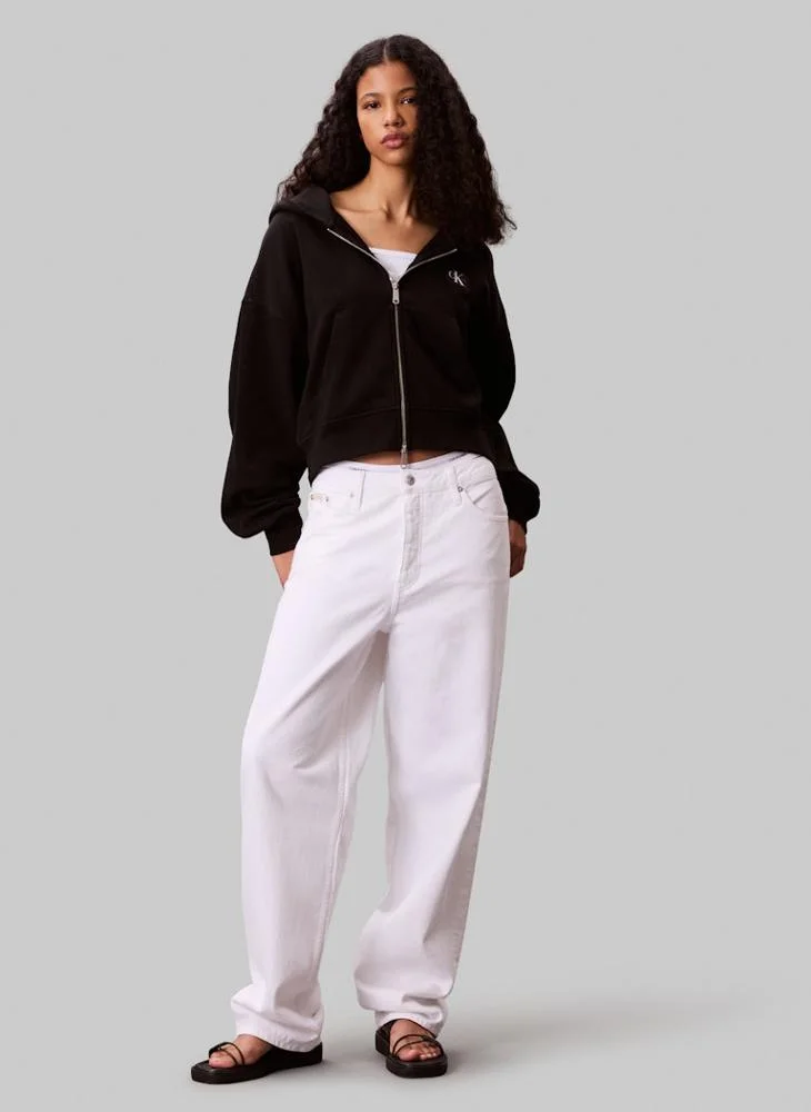 Calvin Klein Jeans Logo Zip Through Hoodie