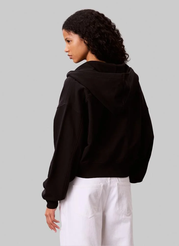 كالفن كلاين جينز Logo Zip Through Hoodie