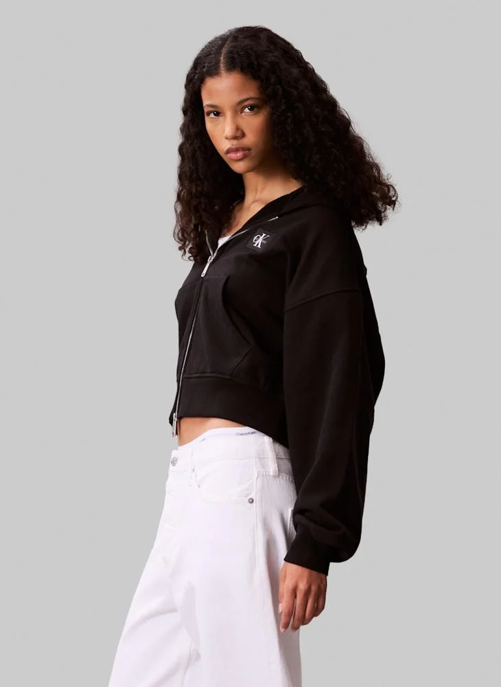 Calvin Klein Jeans Logo Zip Through Hoodie