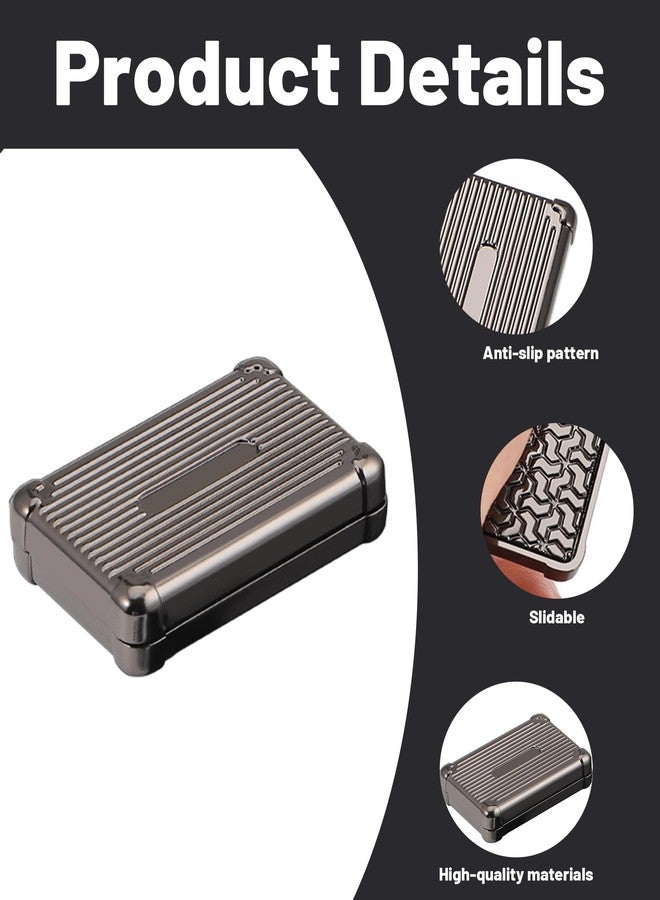 Aeenioy Alloy Metal Black Fidget Slider for Stress and Anxiety Relief-Soap Box Style, Stress Relief Toys Adults, Unrestricted Sliding - Image 3