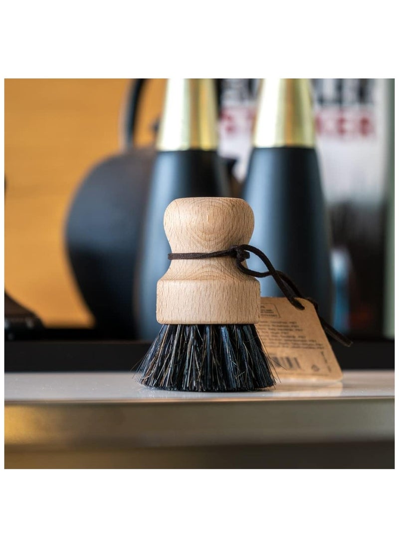 Abena - ENA Living Wooden Pot Brush (9x6 cm) | Sustainable FSC-Certified Beechwood Dish Brush | Eco Friendly Dish Brush Made with Beechwood and Coconut Fiber | Long Lasting and Sturdy Wooden Dish Brush - Image 1
