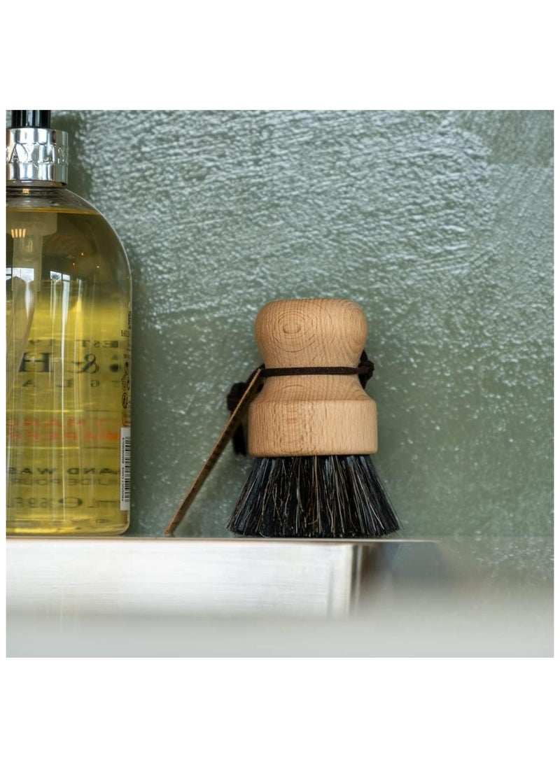 Abena - ENA Living Wooden Pot Brush (9x6 cm) | Sustainable FSC-Certified Beechwood Dish Brush | Eco Friendly Dish Brush Made with Beechwood and Coconut Fiber | Long Lasting and Sturdy Wooden Dish Brush - Image 1