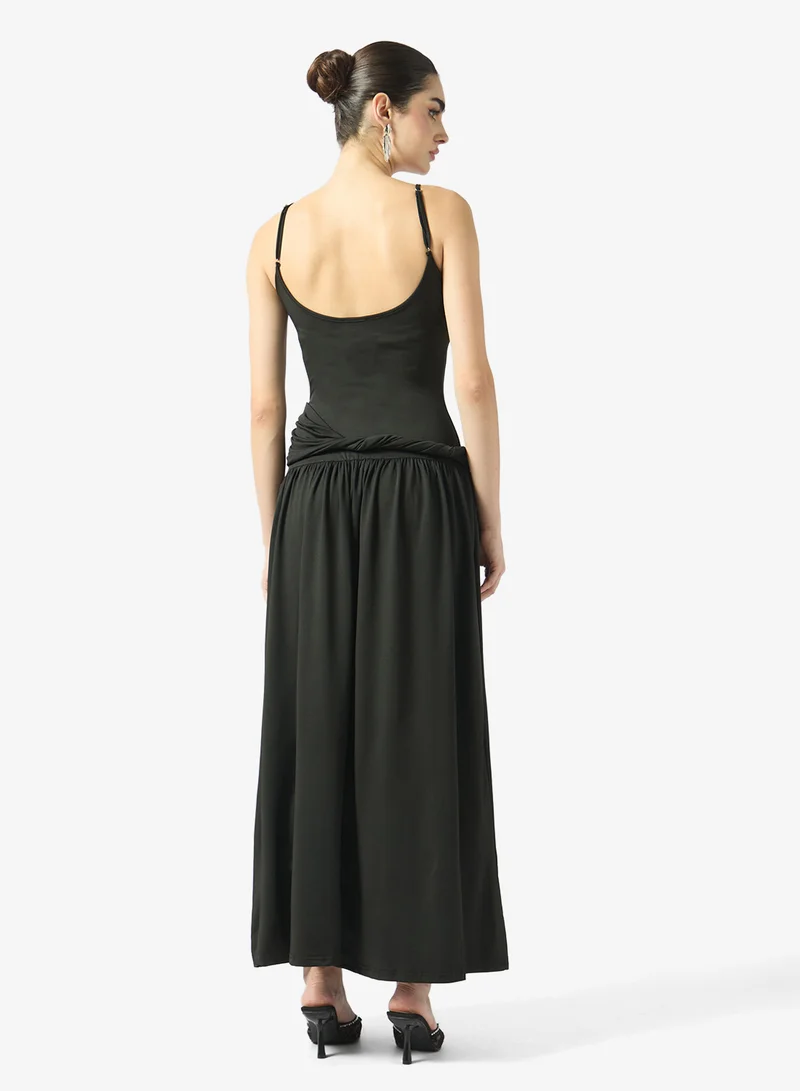 Ginger Strappy Dropwaist Fit & Flare Dress