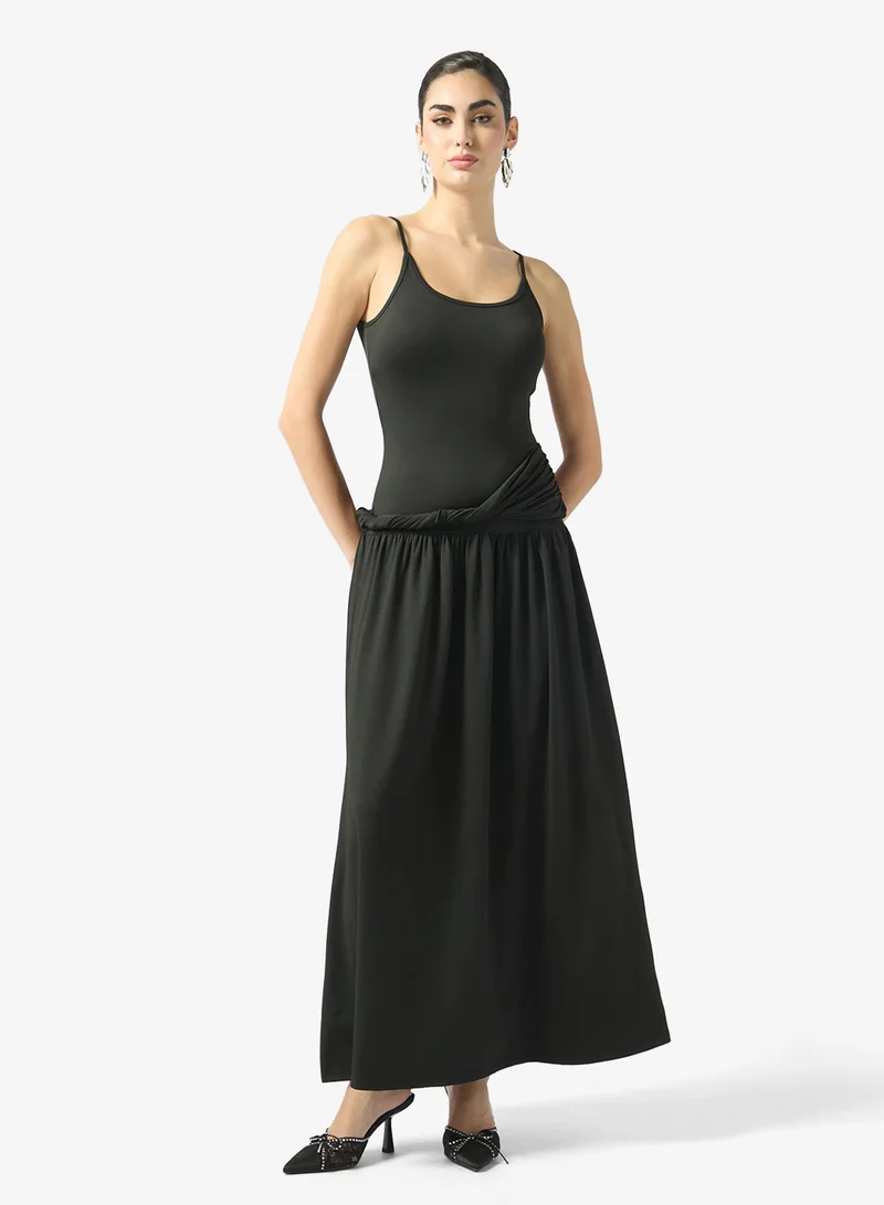 Ginger Strappy Dropwaist Fit & Flare Dress