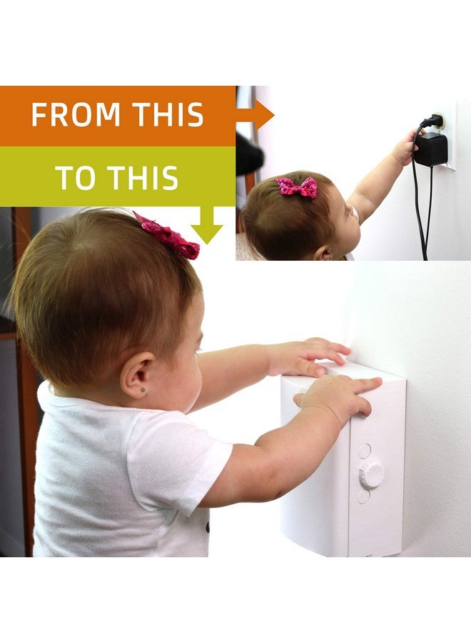 Wappa Baby Baby Safety Outlet Cover Box [Patent Pending] Double Lock For Much Better Toddler Proofing, Easier Operation, Simple 3 Step Install With Included Screws. Provides Extra Space Inside For Plugs,Adapters - Image 2