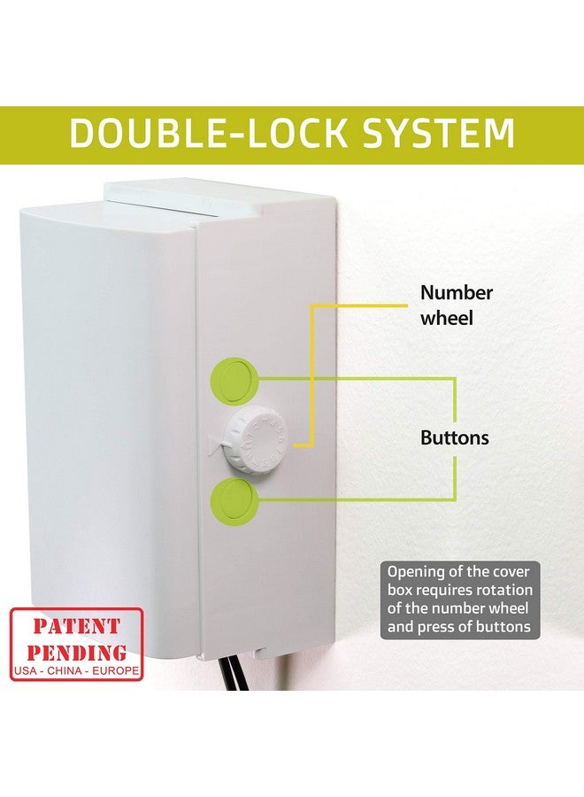Wappa Baby Baby Safety Outlet Cover Box [Patent Pending] Double Lock For Much Better Toddler Proofing, Easier Operation, Simple 3 Step Install With Included Screws. Provides Extra Space Inside For Plugs,Adapters - Image 5