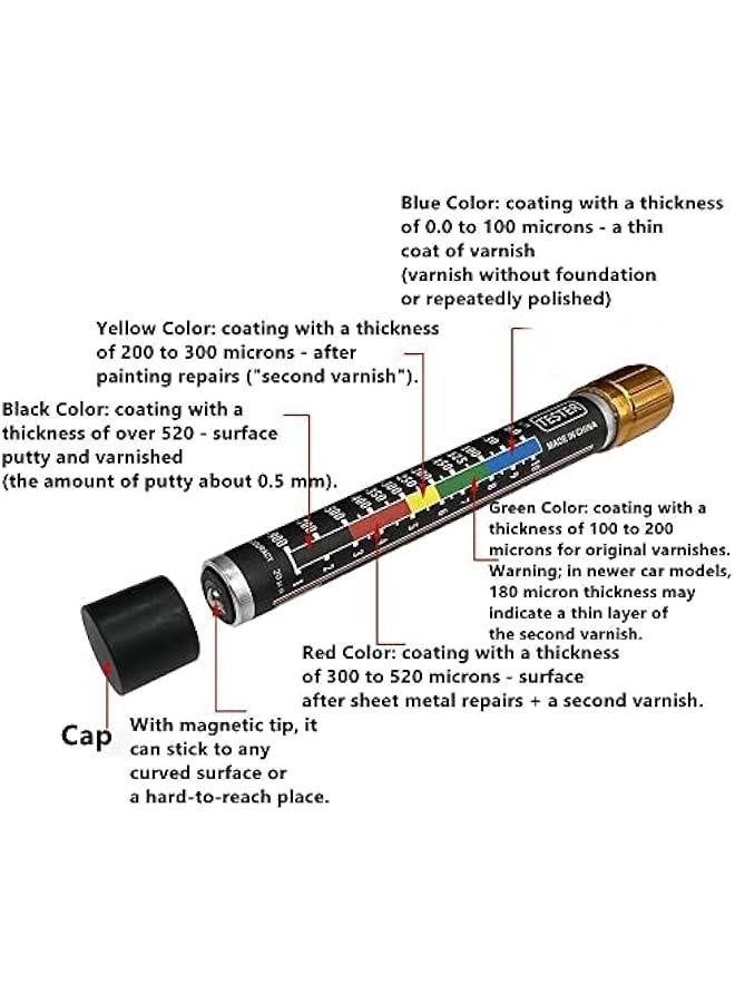 Car Paint Thickness Gauge,Thickness Tester Meter Gauge,Car Body Damage Detector Pen,Crash-Test Check,Fit to Shopping for Used Car - Image 2