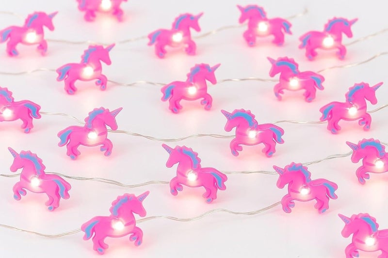 Home Icon أضواء الجنية وحيد القرن من HOME ICON - 2 متر، 20 مصباح LED يعمل بالبطارية لتزيين الأماكن الداخلية والخارجية - Image 1