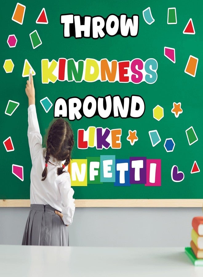 gisgfim Classroom Bulletin Board Decoration Set Wall Door Decor Colorful Classroom Decorations for Kindergarten Preschool Elementary Middle School(Throw Kindness Around Like Confetti) - Image 5